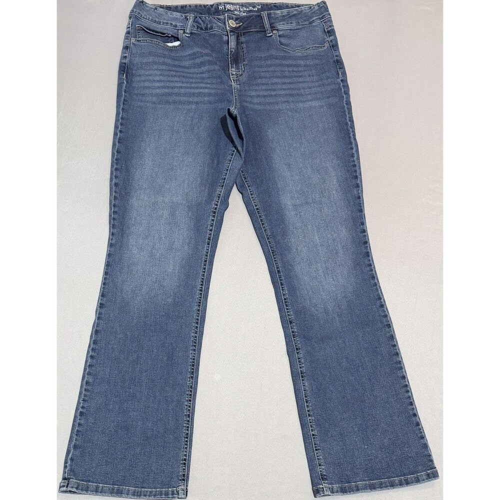 M Jeans by Maurices Mid-Rise Women’s Size 16 Long Blue Denim Medium Dark Wash